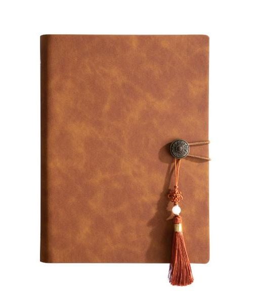 Abel Spiral Tassel A5 Notebook – Tan