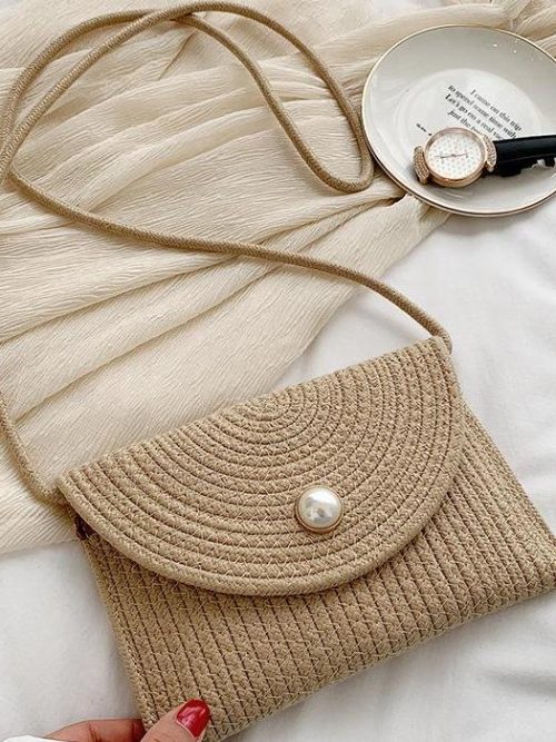 Herra Retro Wool Shoulder Bag – Beige